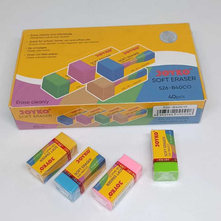

Penghapus hapusan pensil warna kecil Joyko soft eraser 526-B40CO / Perlengkapan menulis / ATK