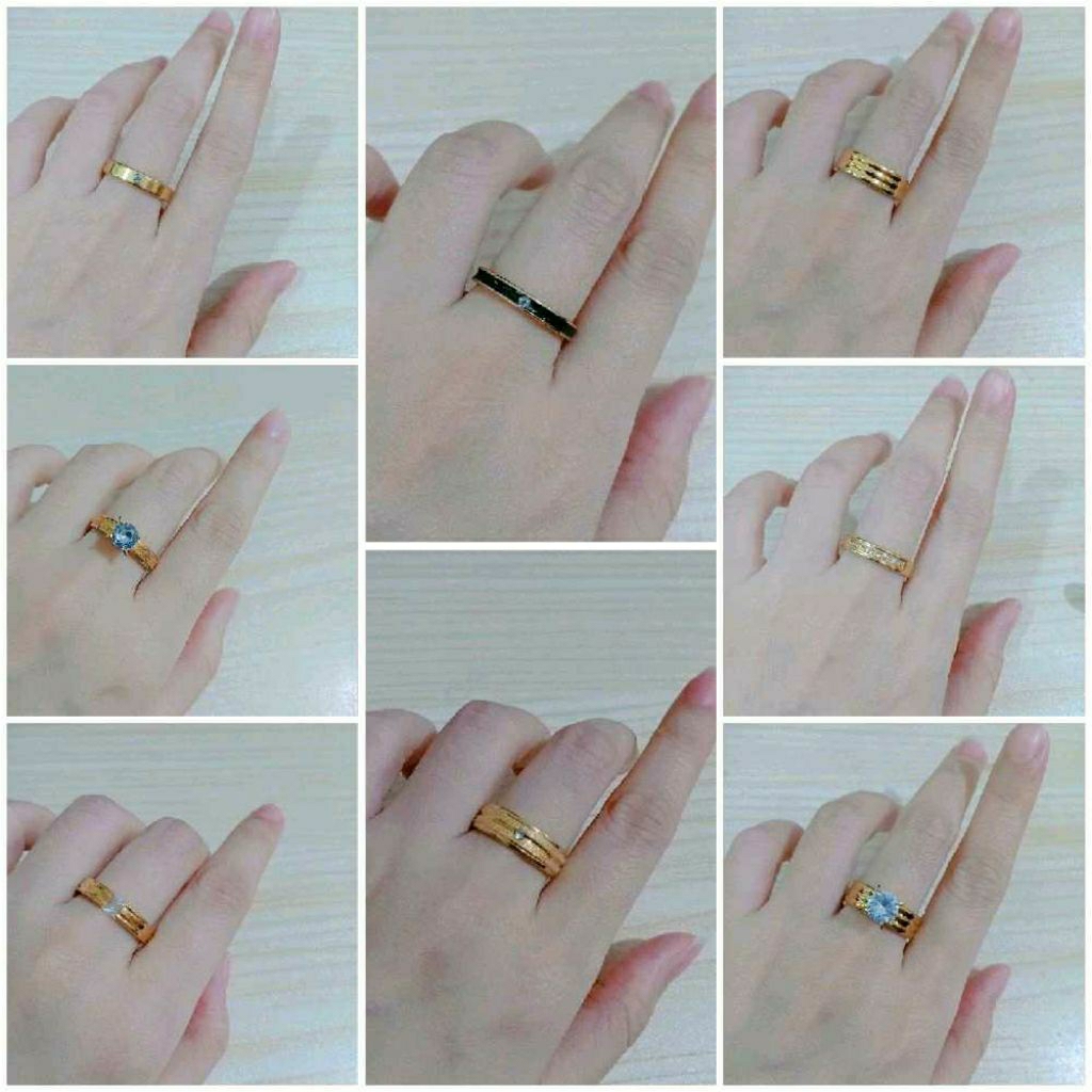 KUMPULAN CINCIN COUPLE CINCIN KAWIN NIKAH TUNANGAN LAMARAN TITANIUM PREMIUM