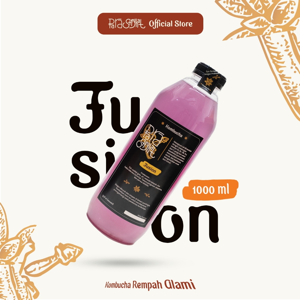 

Kombucha Minuman Fermentasi Teh Probiotik Kaya Antioksidan - Rasa Fusion 1000ml | by Parasheyhat