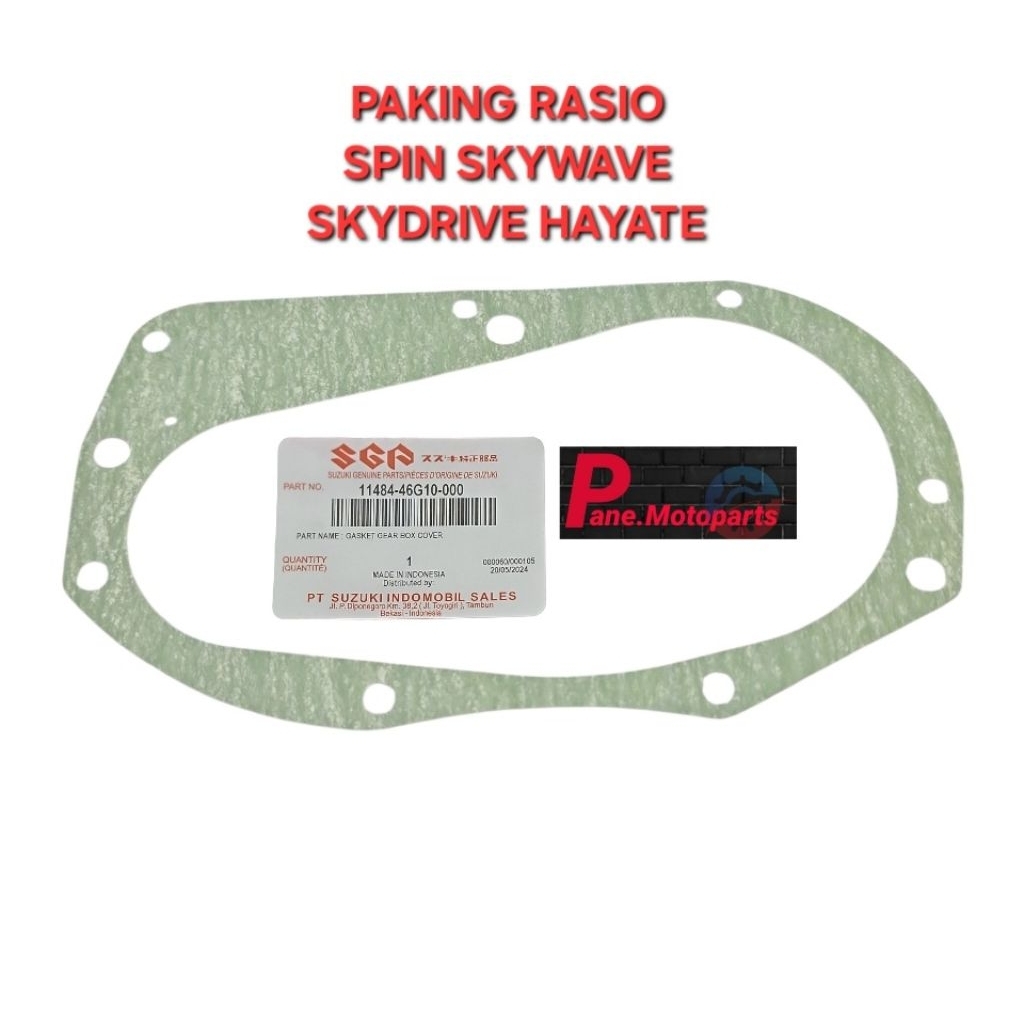 PAKING RASIO GASKET GEAR BOX COVER SPIN SKYWAVE SKYDRIVE HAYATE ORIGINAL SGP 11484-46G10-000