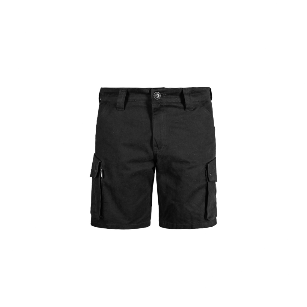 Prung Zianni Celana Cargo Pendek Warna Hitam