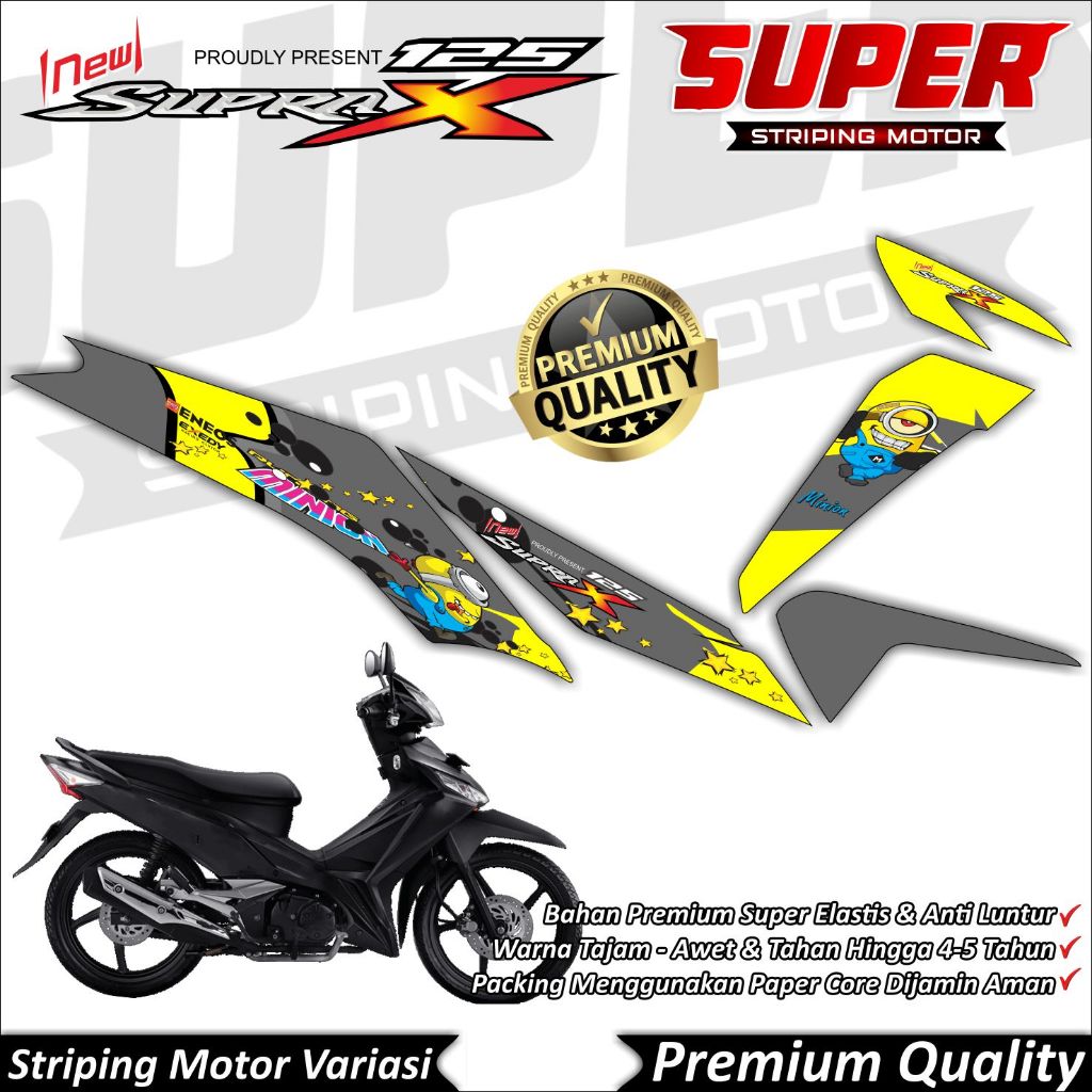 Stiker Supra X 125 FI Anti Luntur keren Striping Supra X 125 Fi Striping Honda Supra X 125 FI Minnio