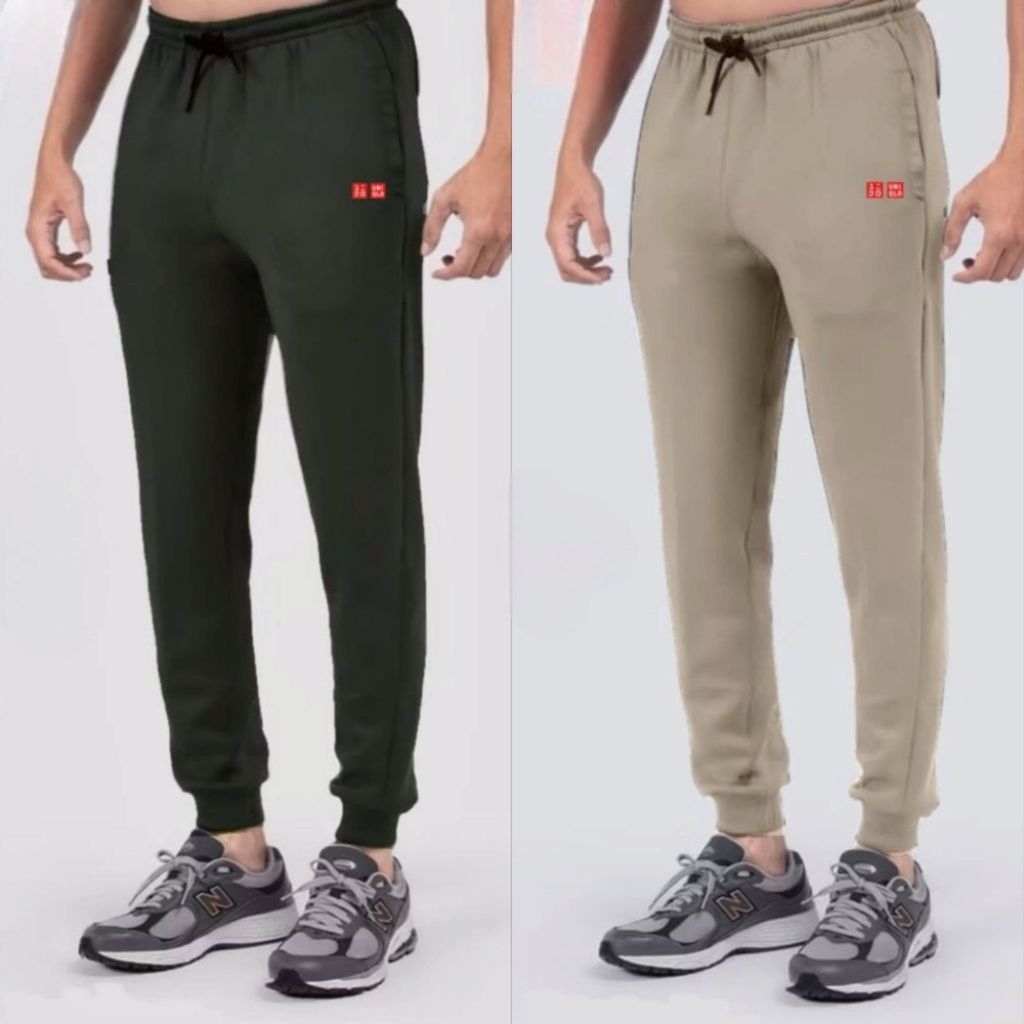 Uniqlo Joggerpants Celana Panjang Pria Training Pants Cowok Sweatpants Celana Olahraga Pria Celana J