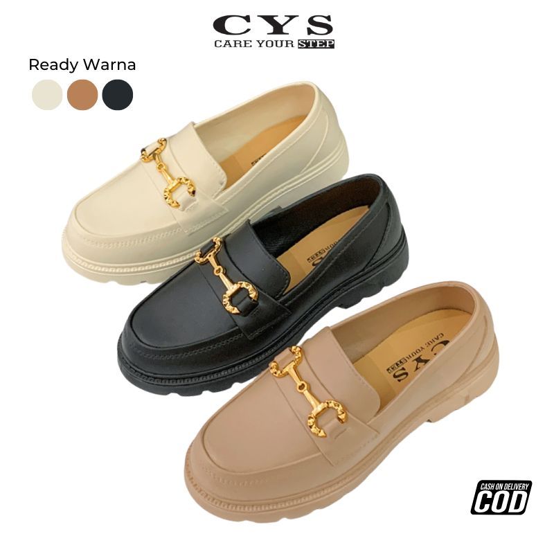 CYS Sepatu Docmart Loafers Wanita Fashion Korea Kekinian Formal SPT-44 vzk