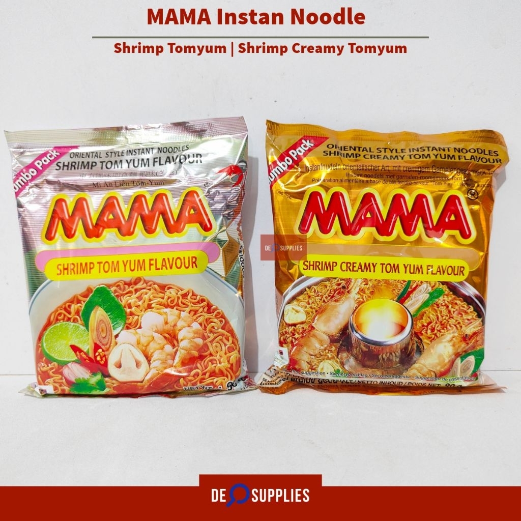 

MAMA Shrimp Tomyum / Creamy Tomyum 90gr Oriental Style Instan Noodle - Mie Instan Thailand Tomyam Tom Yum Jumbo Pack