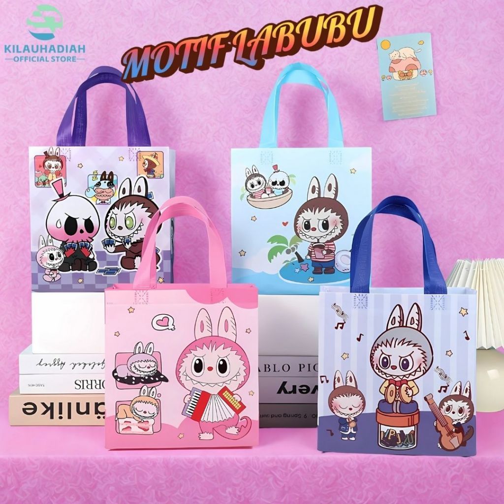 

Tas Lucu dan imut LABUBU/Goodie BAG/ Tas Kado Gift / Goodie Bag Hampers Souvenir Tas Custom Kuromi