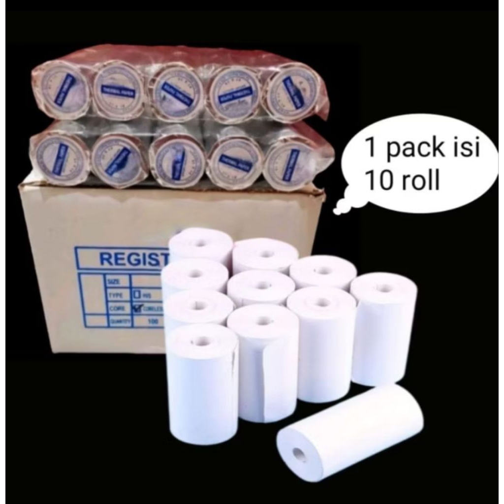 

Kertas Thermal Edc/Bluetooth 57/58x30 coreles paket 10 roll