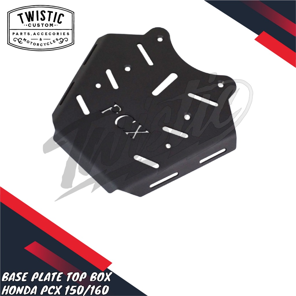 Base Plate Top Box Mount Dudukan Tatakan Box Tas Rak Pannier Belakang Atas Motor Honda PCX150 PCX160