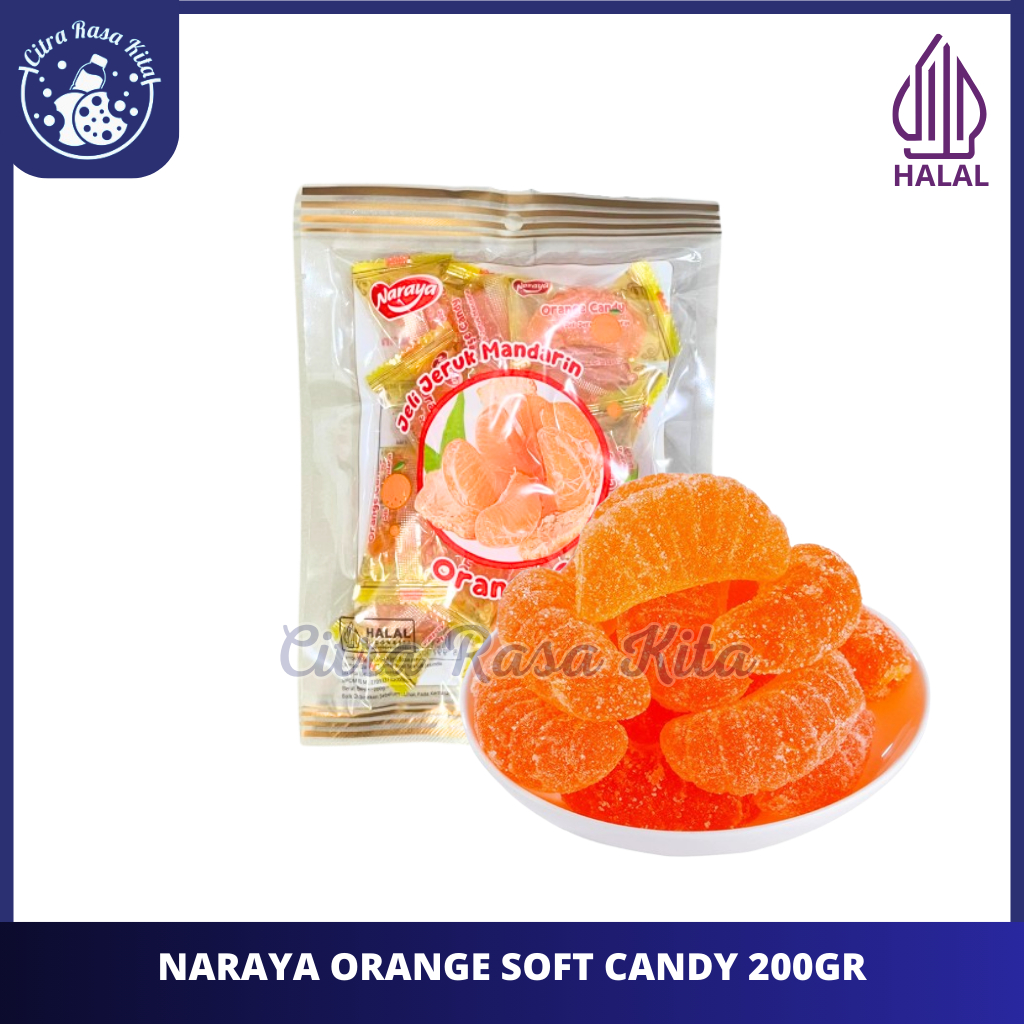 

Naraya Orange Soft Candy / Permen Lunak Rasa Dan Bentuk Jeruk Halal 200gr