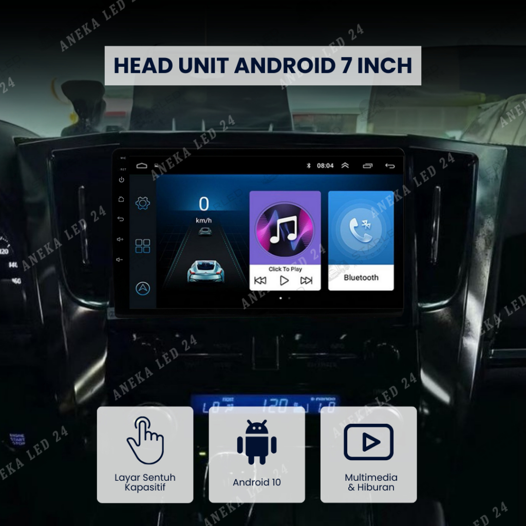 HEAD UNIT TV MOBILE ANDROID 7 INCH FULL HD ANROID TV MOBIL FITUR LENGKAP RAM 2/32 GB HEAD UNIT TV MO