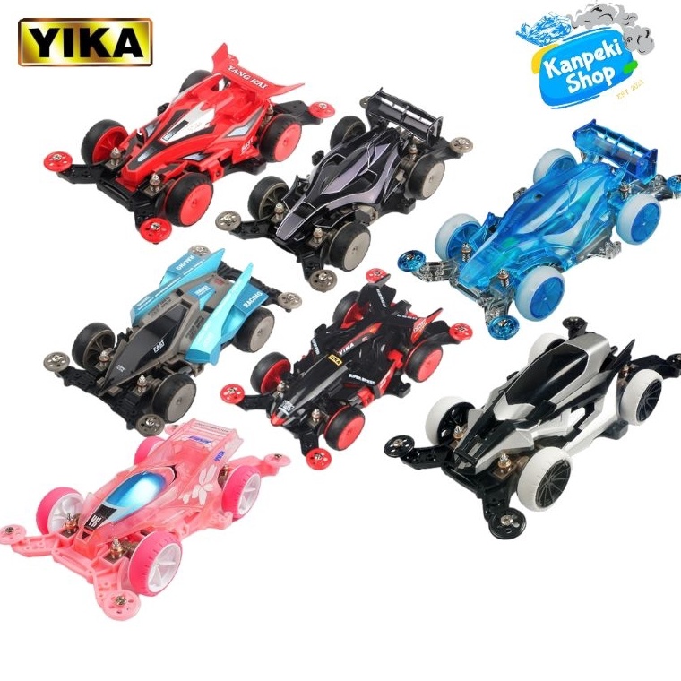 KODE G16K Rep Tamiya mini 4wd merek YIKA X JIEPIN suspension chassis
