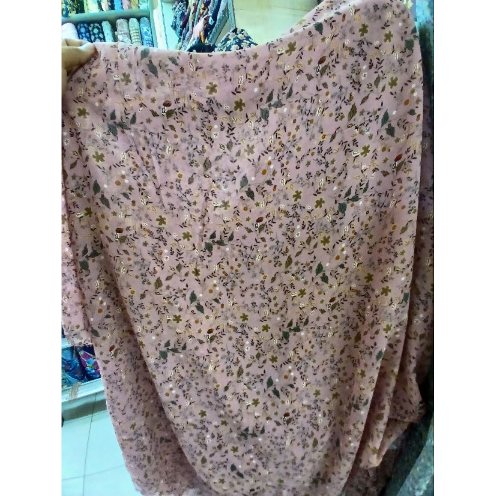 Kain ceruty babydoll premium //Kain ceruty babydoll motif//Bahan ceruty babydoll meteran