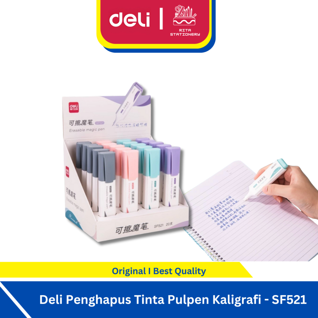 

Deli Penghapus Tinta Pulpen Kaligrafi / Fountain Pen Ink Eraser Praktis Digunakan SF521