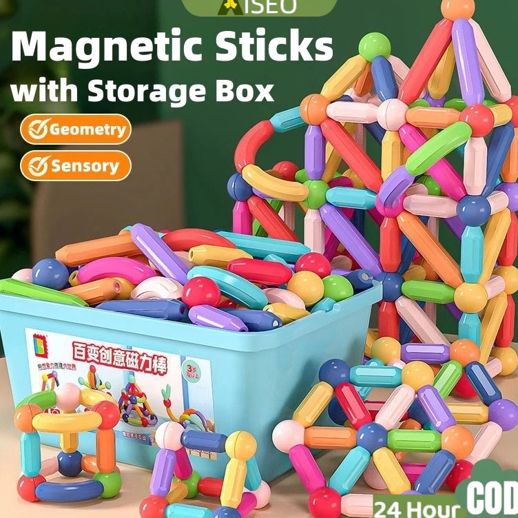 Kode D85L Murah Cod18864Pcs Magnetic Sticks Blocks Merakit Mainanmainan Edukasi Anak Berbagai Splicing Tongkat Blok Magnetik
