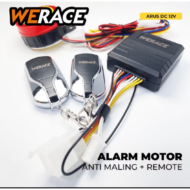 Alarm motor anti maling 12V , Remote/remot universal