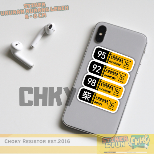 

Stiker Sticker Vinyl Laminasi OKTAN BENSIN