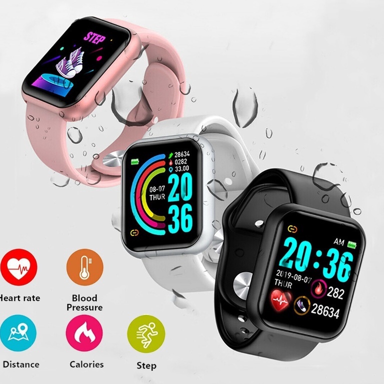 KODE F73Y Y68 smart watch d2 Jam Tangan Smart Bracelet Kebugaran Gelang Pedometer Heart Rate
