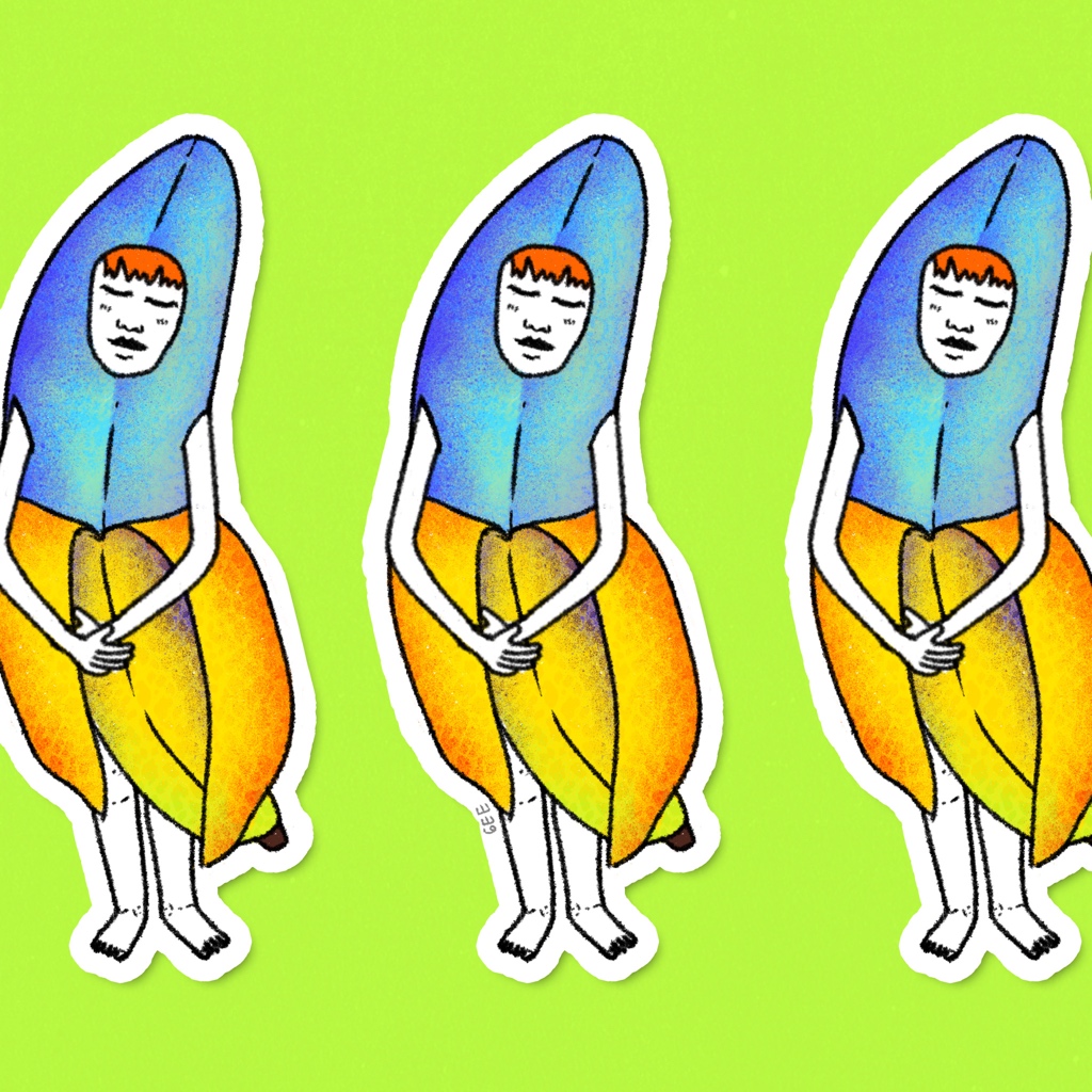 

Banana Guy Sticker Original Illustration by Gee