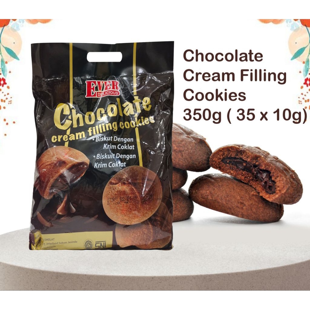 

CHOCOLATE CREAM FILLING COOKIES 350GR (35pcs) - EVER DELICIOUS