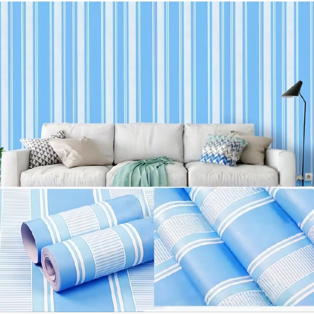 Wallpaper Sticker Motif Salur/Wallsticker Garis-Garis /Wallpaper Dinding Makassar