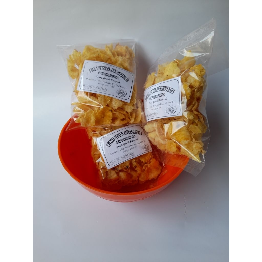 

emping jagung geprek cemilan snack premium