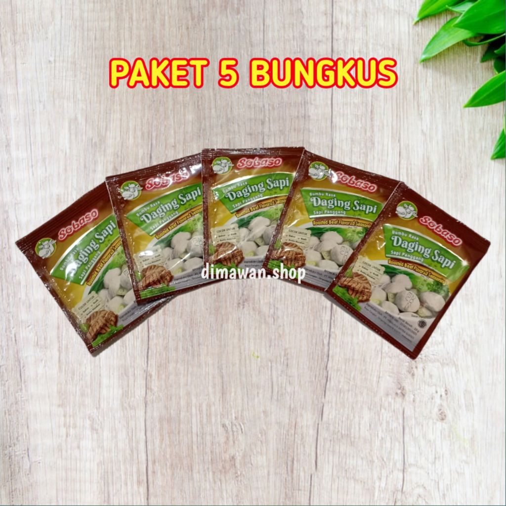 

SOBASO bumbu rasa daging sapi panggang 10 gram ( 5pcs )