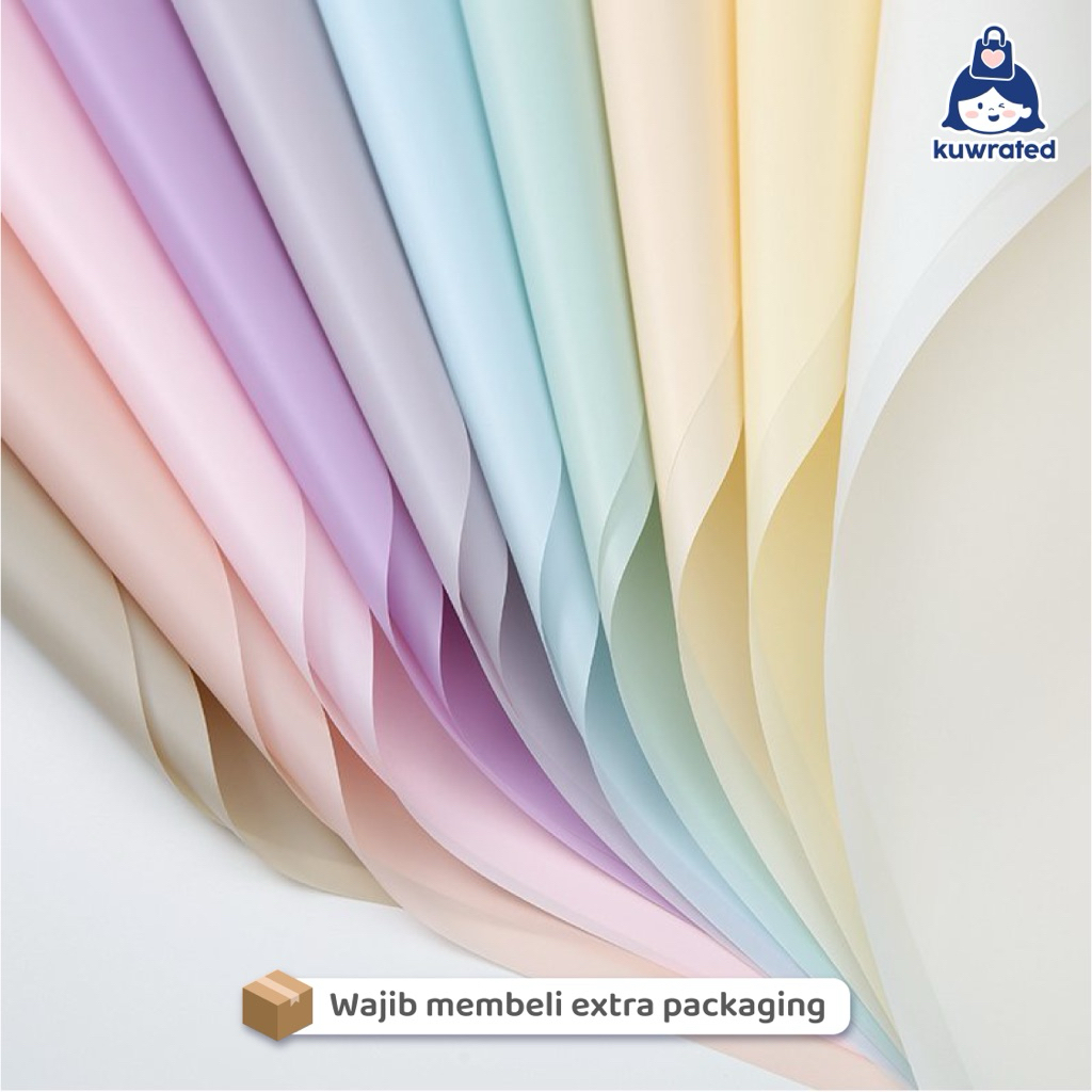 

(20 LEMBAR) MONOCOLOR FLOWER WRAPPING PAPER KERTAS BUKET BUNGA POLOS CELLOPHANE TERMURAH