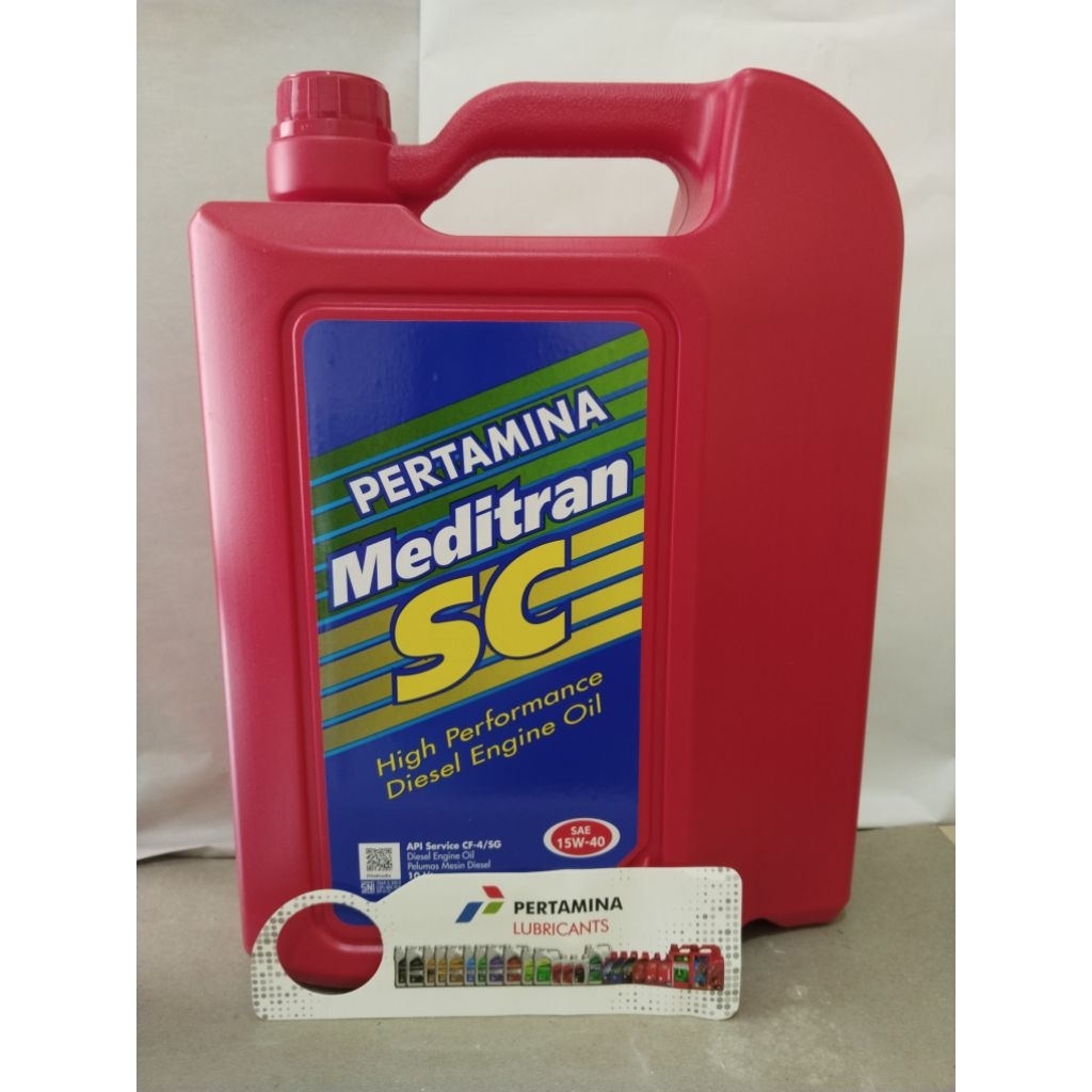 OLI OIL MEDITRAN SC (10LITER) PELUMAS OLI MESIN MOBIL SOLAR DIESEL PAJERO FORTUNER CANTER UNIVERSAL
