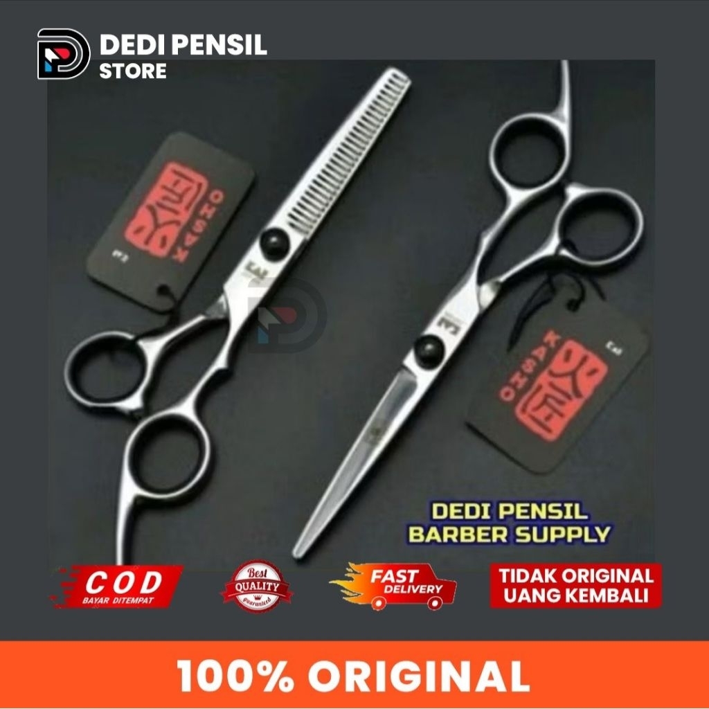 (BISA COD) Set Gunting Kasho Silver 6 Inch Original Gunting Cukur Rambut Salon Barbershop Pangkas Ra