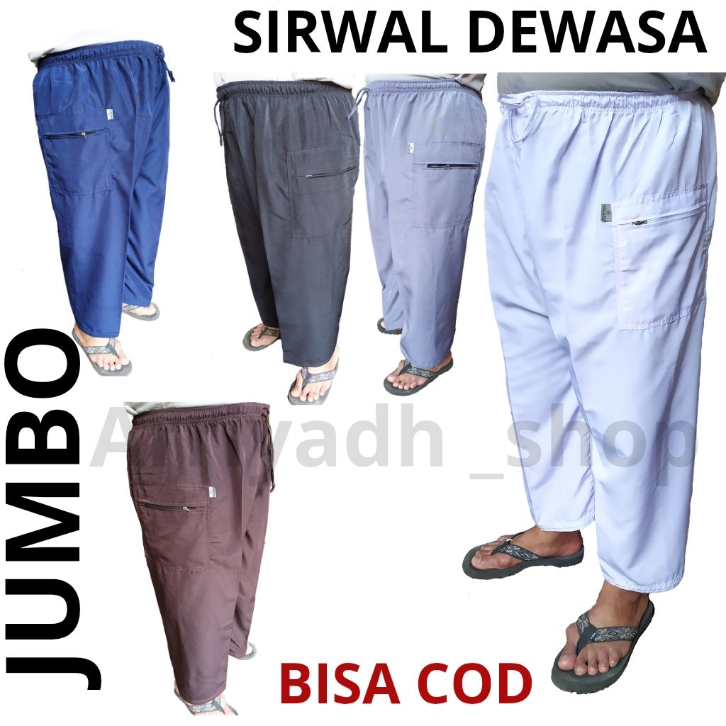 Celana Sirwal Jumbo Celana Pangsi Celana komprang, Celana perlengkapan haji/umroh jumbo