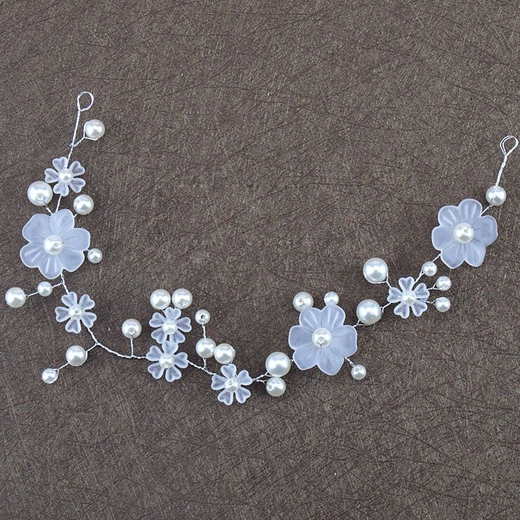 Headpiece Hiasan Rambut Hiasan Hijab Mutiara Bunga