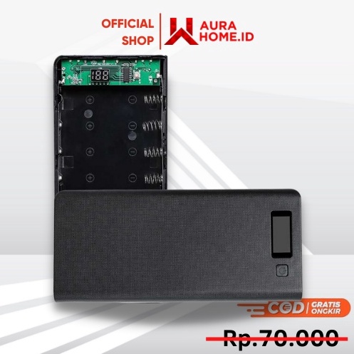 Power Bank Case 8x1865 2 Port  Display  Case Casing Power Bank Power Bang Charger Fast Charging Bate