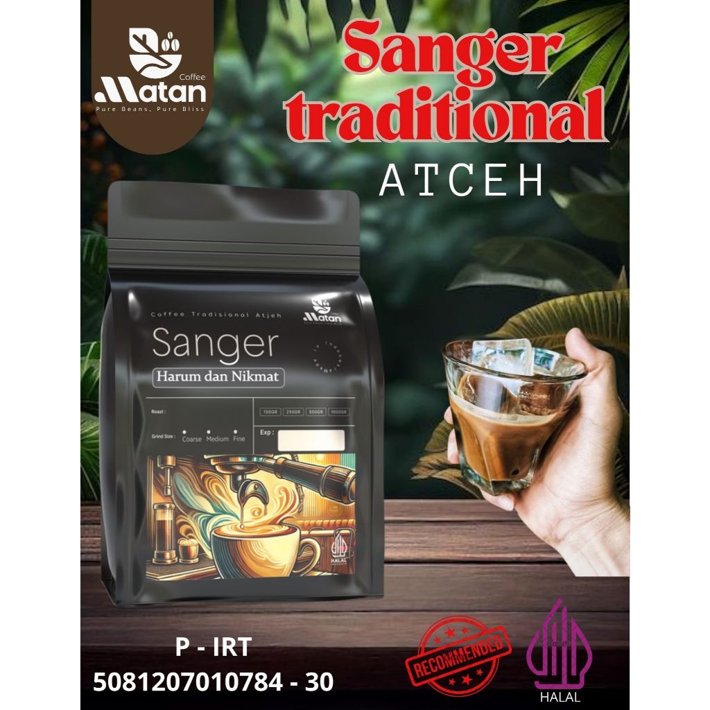 

bubuk kopi SANGER tradisional aceh berat 500 gram
