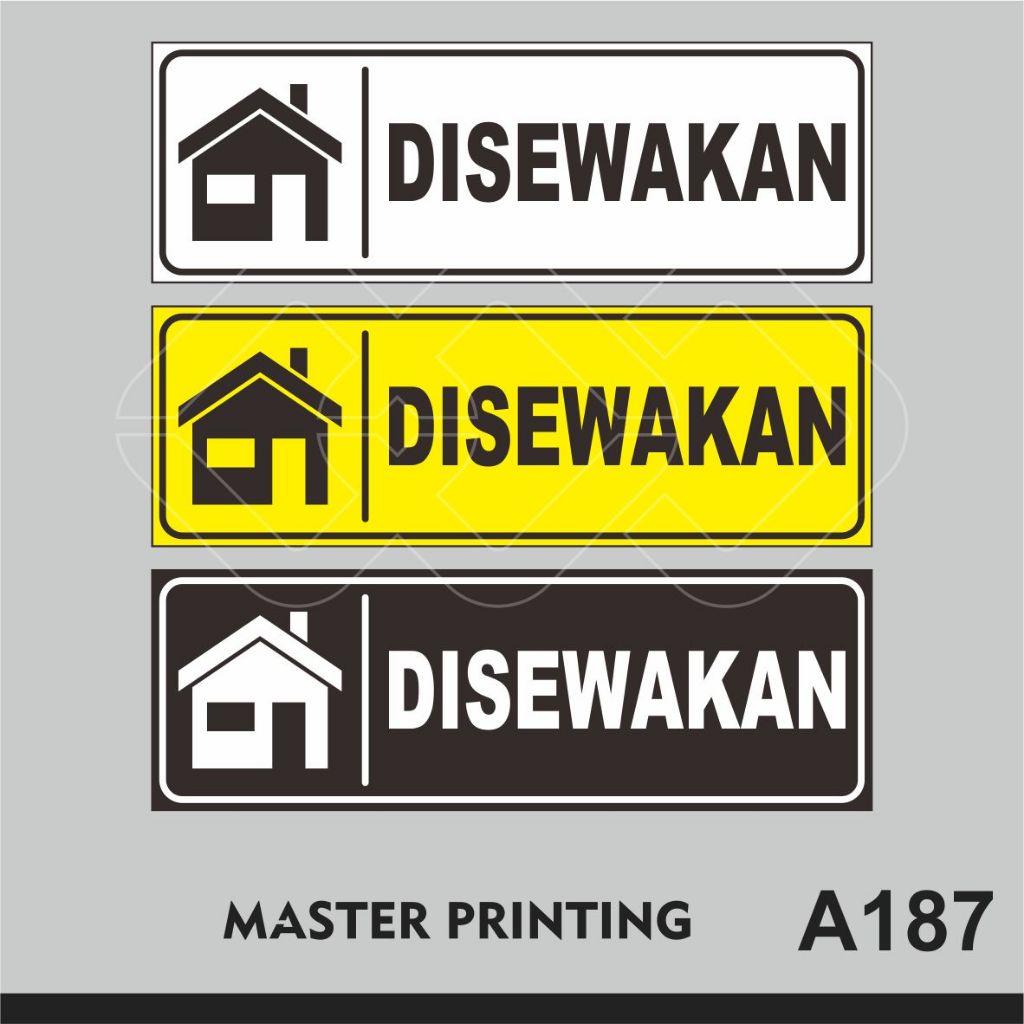 

A187 - Acrylic Sign, Stiker Akrilik Rumah Disewakan, Tahan Air, Termurah, dan Bisa Custom