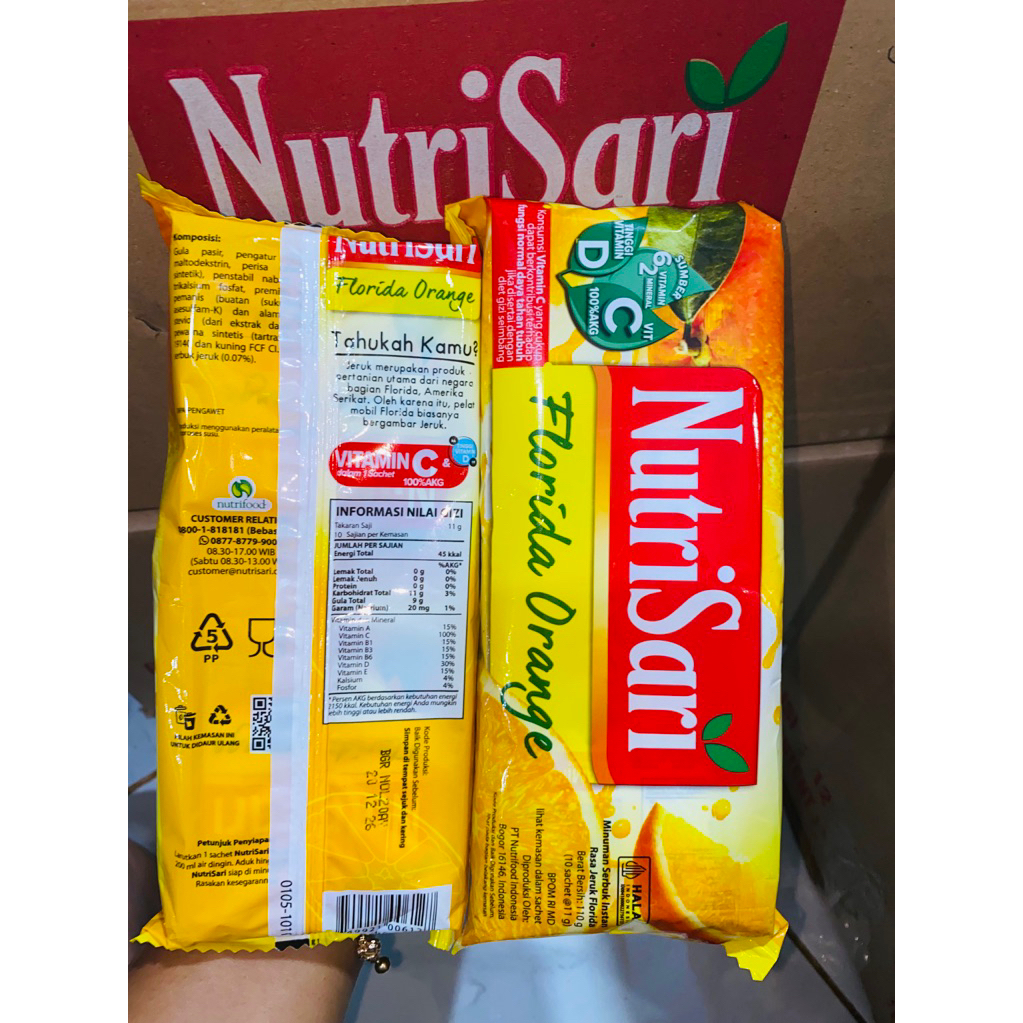 

NUTRISARI FLORIDA ORANYE Minuman Bubuk sachet isi 10x11gr