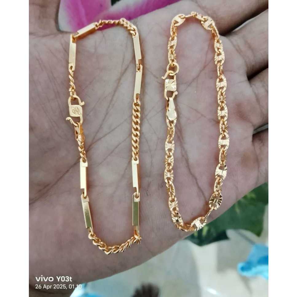 GELANG TITANIUM WANITA DEWASA MODEL SIMPLE CANTIK ANTI LUNTUR