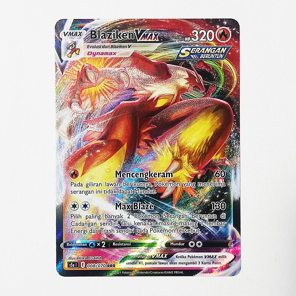 Blaziken VMAX RRR 008/070 s5a - Kartu Pokemon Indonesia