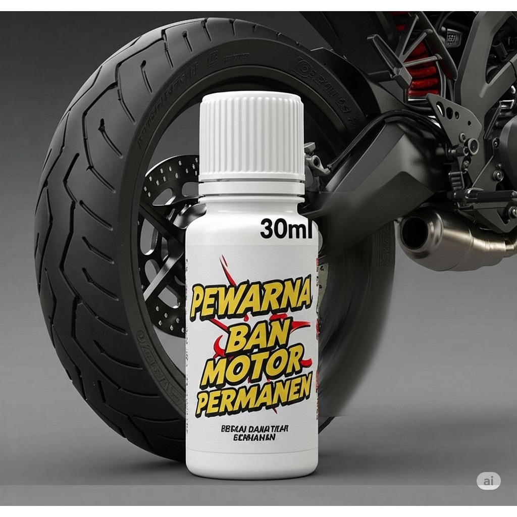 Pewarna / cat karet ban motor & mobil - bukan spidol toyo