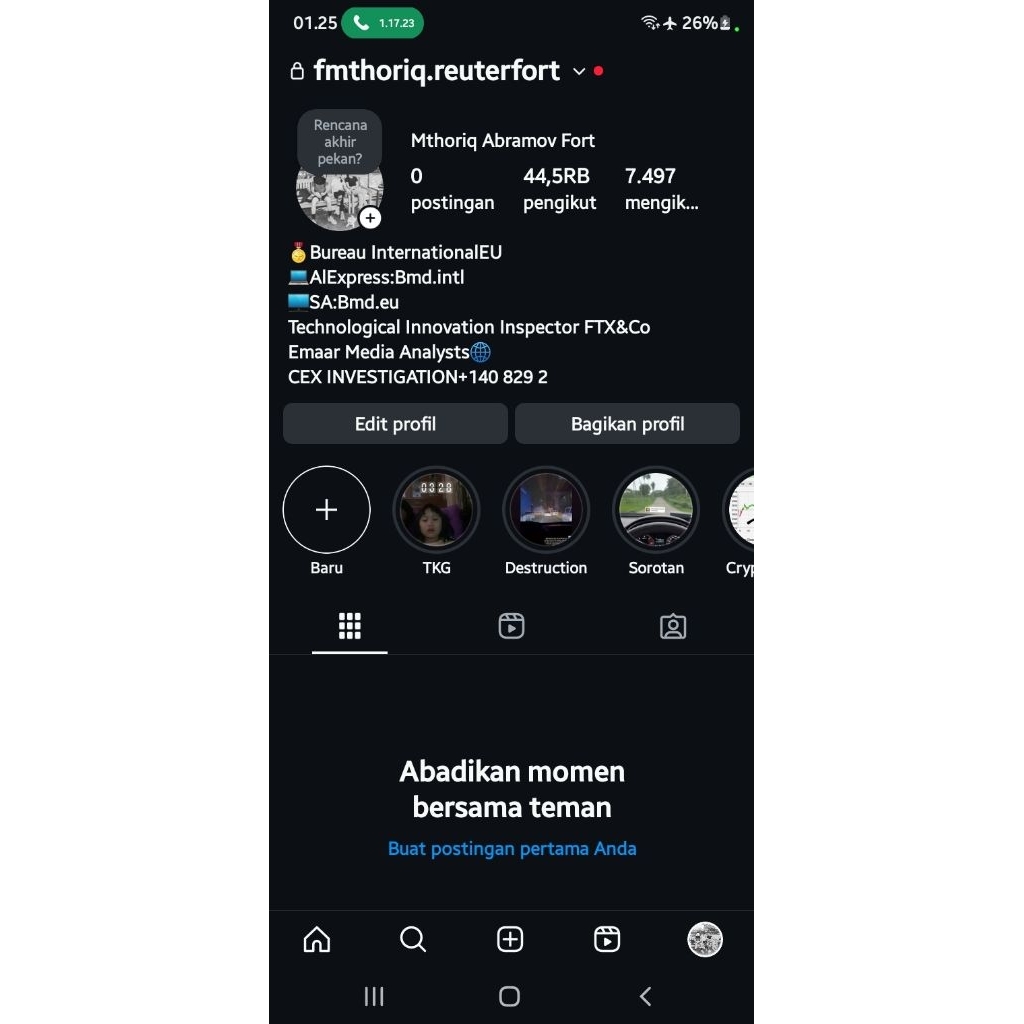 Akun instagram Followers 45k 45.000 Umur 7 tahun Real folls