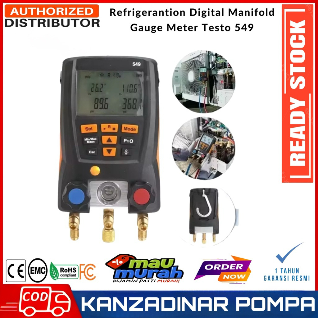 Refrigerantion Digital Manifold Gauge Meter Testo 549