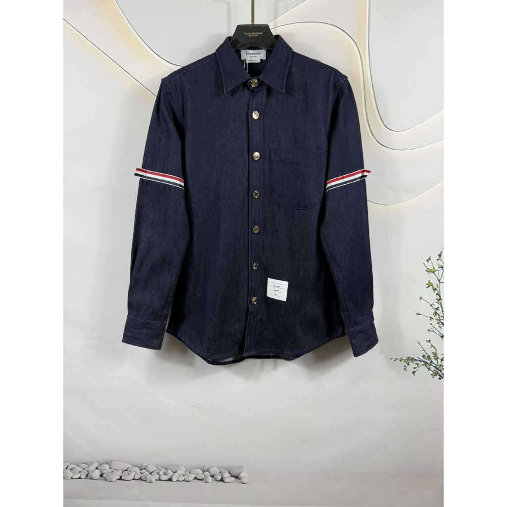 kemeja denim jeans import pria T8