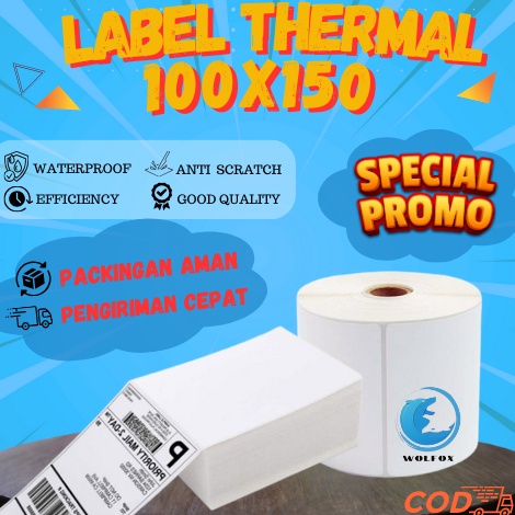 

KODE L38O Kertas Thermal Label Sticker Ukuran A6 1x15