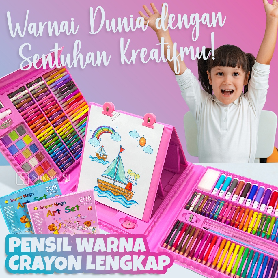 

KODE W44R CRAYON 28 Crayon Pensil Warna Art Set Pensil Warna Crayon