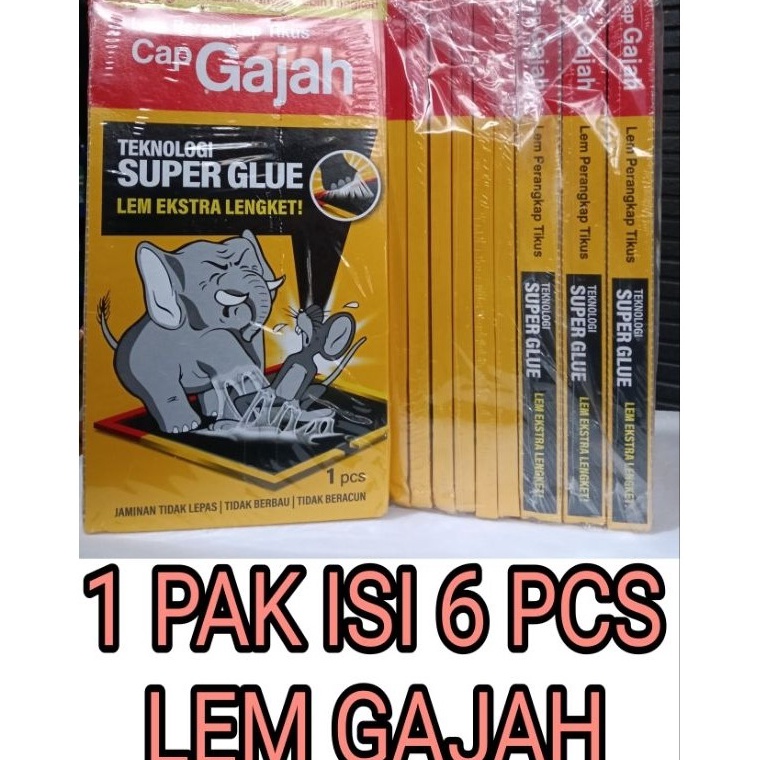 KODE N94U GROSIR PAKET USAHA 1 PAK ISI 6 PCS Lem Tikus cap gajah lem tikus gajah perangkap tikus lem