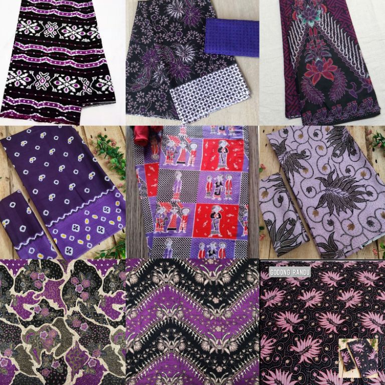 KODE T89K KAIN BATIK HALUS WARNA UNGU LILAC VIOLET 2x1 meter