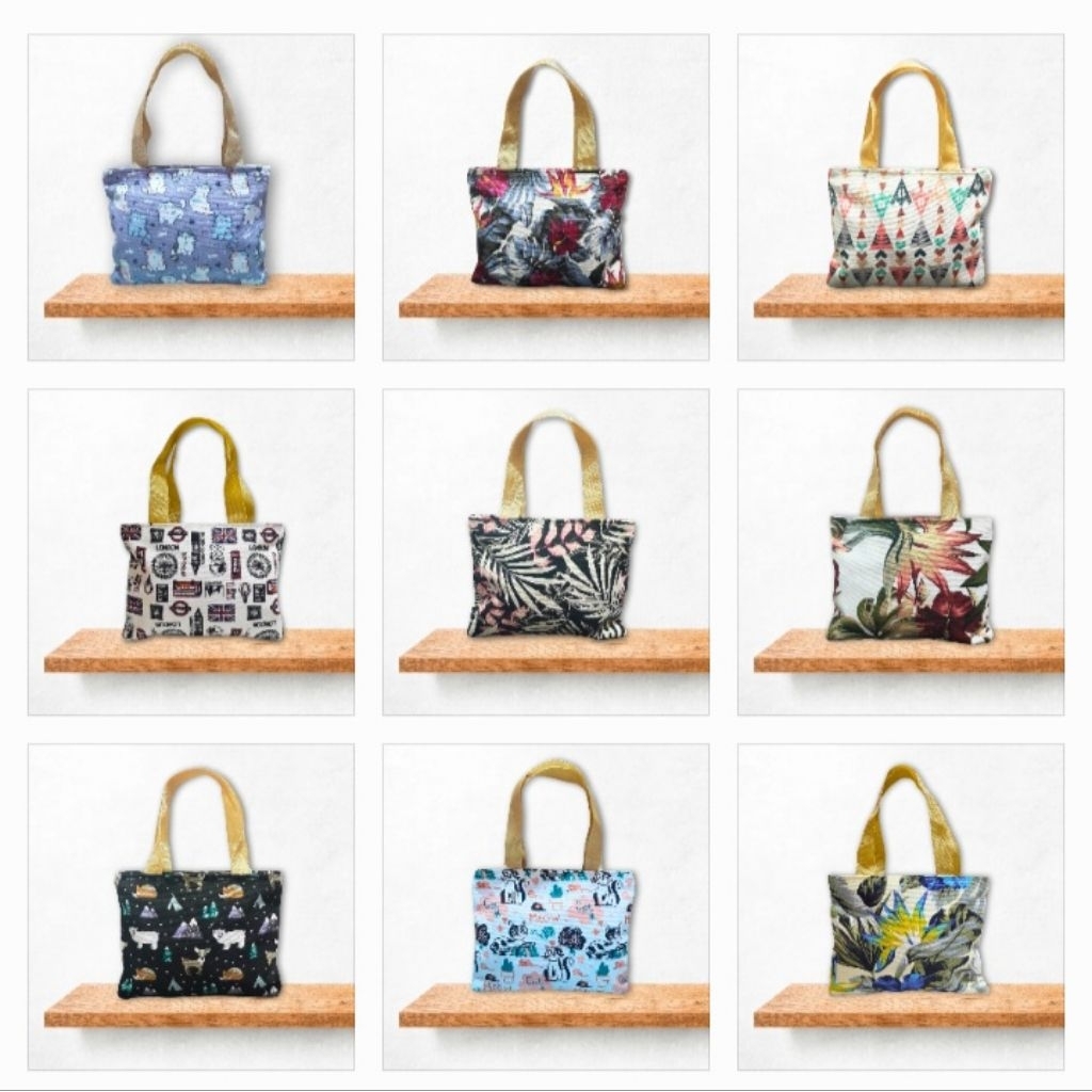 Souvenir Pernikahan Totebag Mini Kanvas Motif