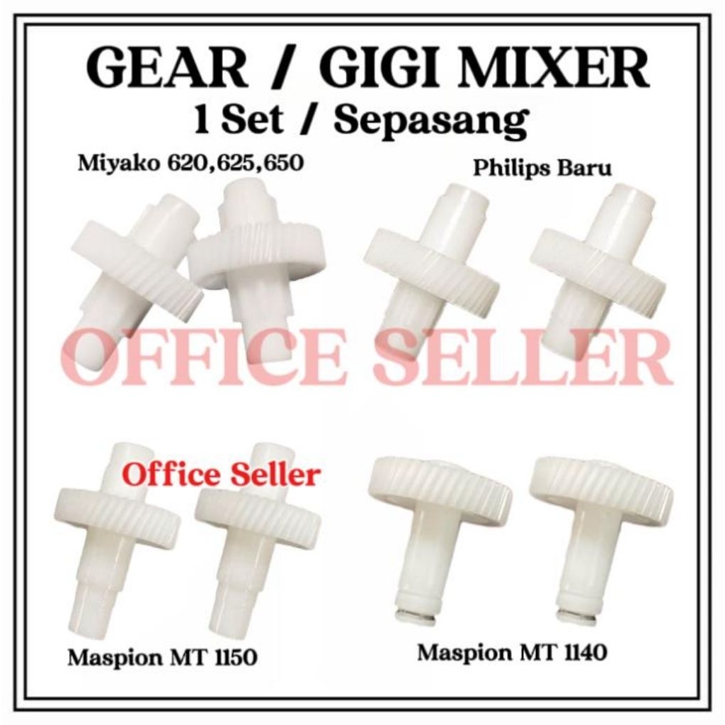 GEAR GIGI MIXER ORIGINAL MIYAKO PHILIPS MASPION TYPE MODEL BARU LAMA SEPASANG 2 PCS