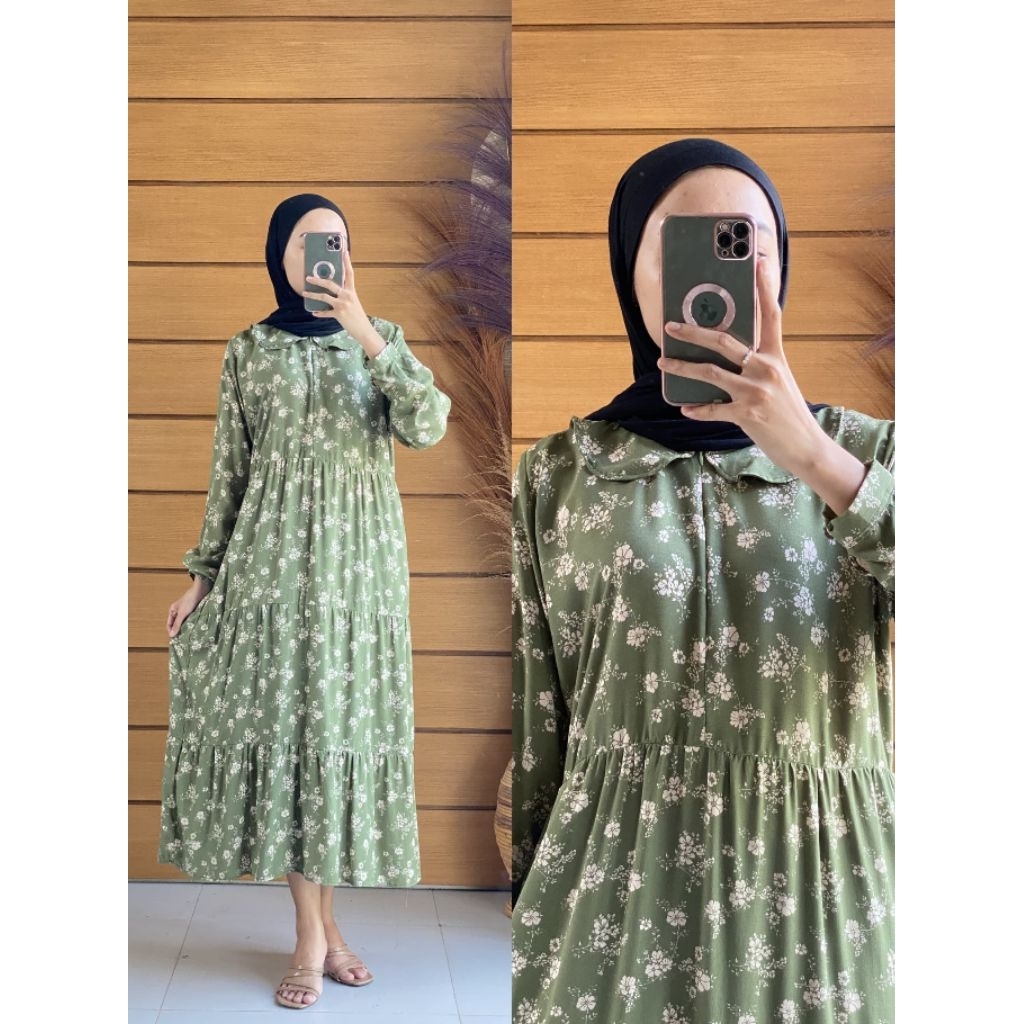 SALE Midi dress polos Midi crinkle premium Gamis midi polos Gamis midi busui Midi crinkle premium Mi