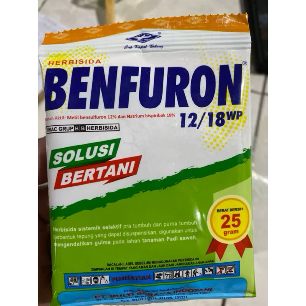 BENFURON 25gram 25 gram EXP: NOV 2026 Herbisida Sistemik Pra & Purna tumbuh Padi