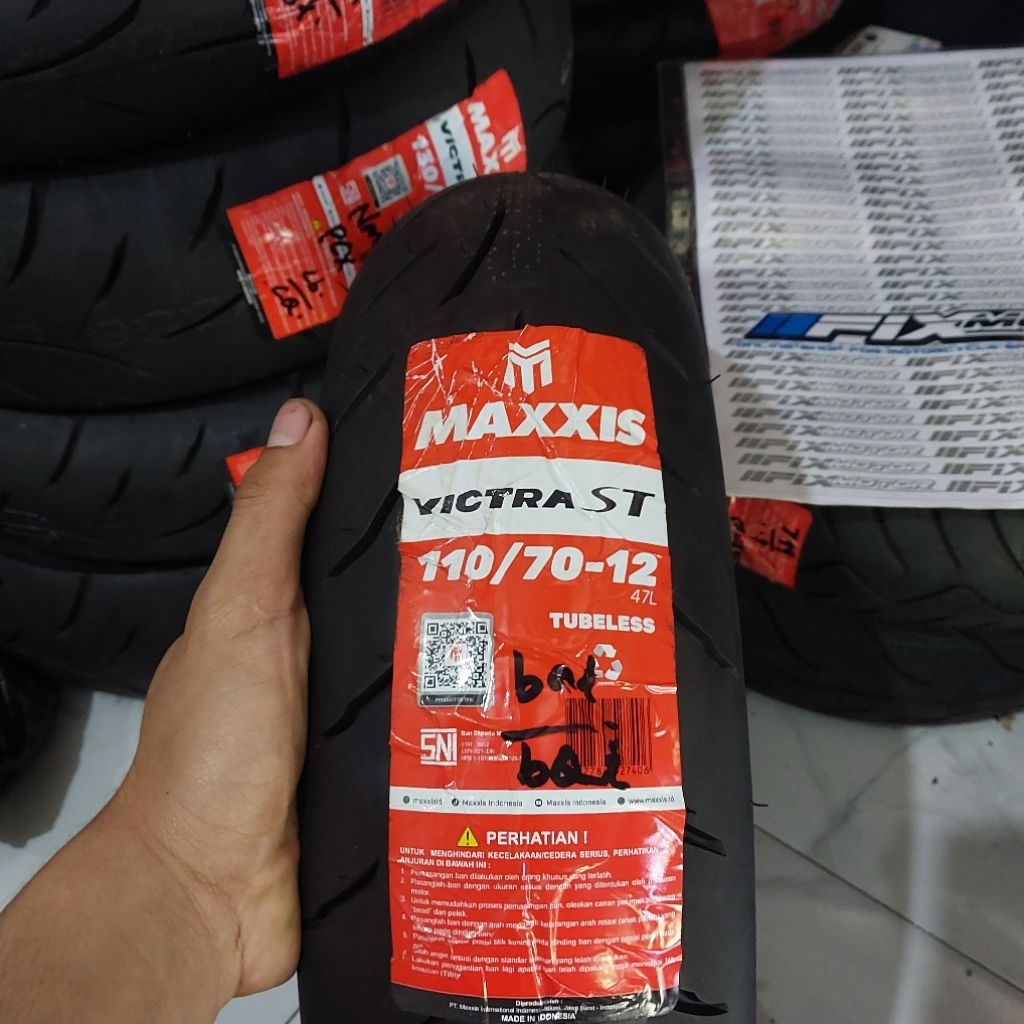 MAXXIS VICTRA RING 12 BAN MAXXIS 110/70-12 BAN FAZZIO, FILANO DAN VESPA MATIC